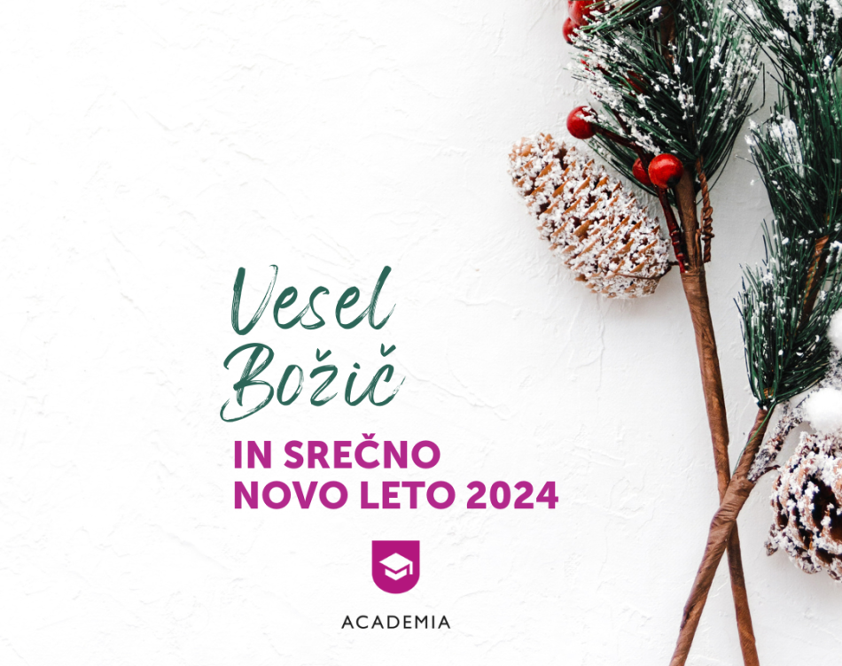 Vesel božič in srečno novo leto 2024 četitka